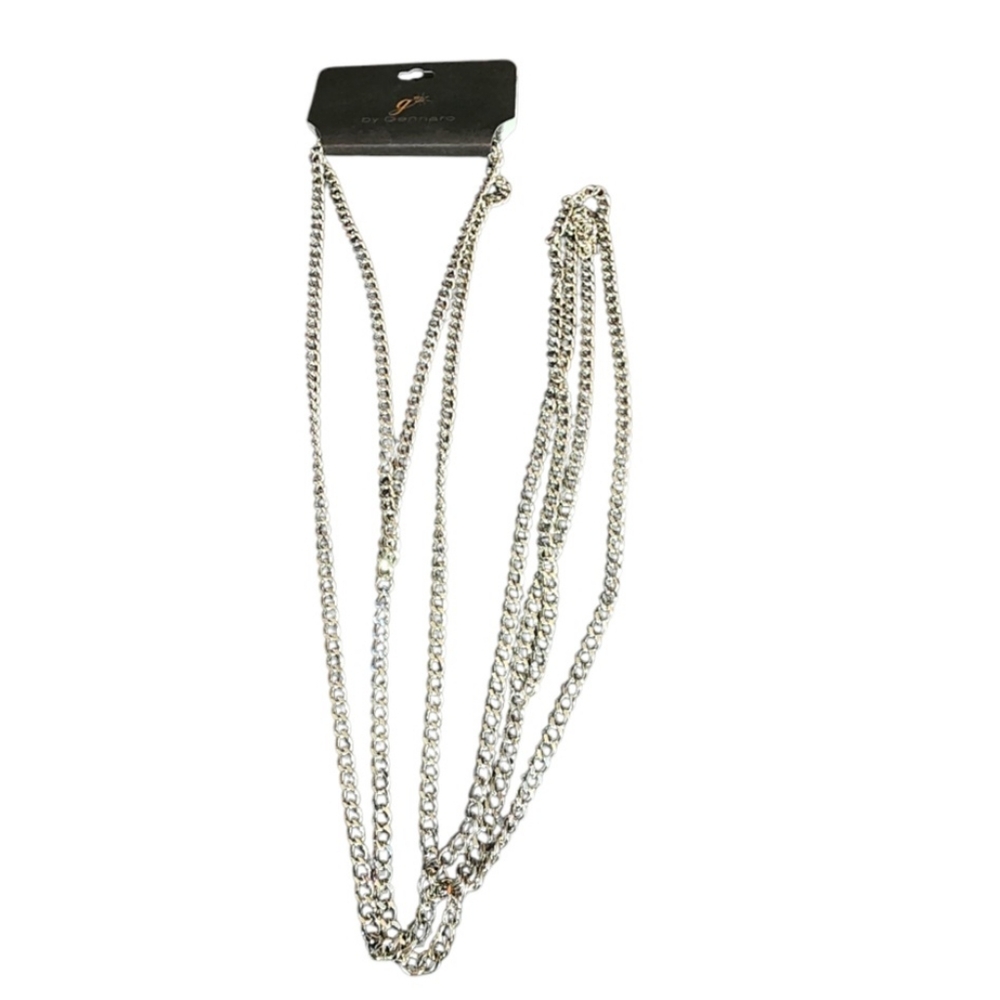 NWT G by Gennaro Womens Necklace Silver Tone Chain
